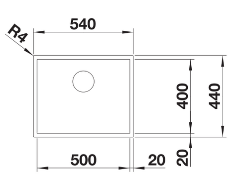 כיור מטבח בלנקו נירוסטה זירוקס ZEROX 500-IF | זירוקס BLANCO – גרפיט מוברש