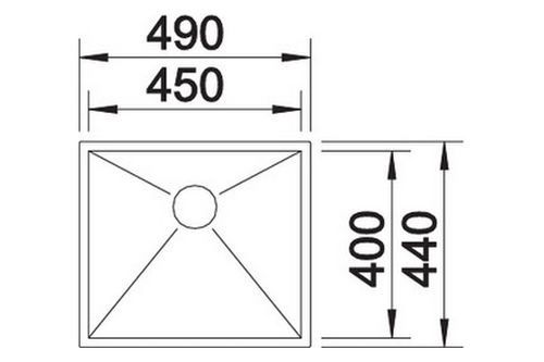 כיור מטבח בלנקו נירוסטה זירוקס ZEROX 450IF | זירוקס BLANCO