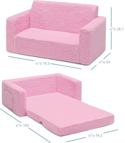 ספונת נפתחת גדולה (מתאימה ל 2 ילדים) מבד שרפה רך ונעים - חום