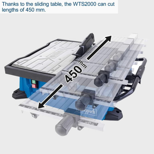 מסור חיתוך אריחים עם שולחן הזזה WTS2000