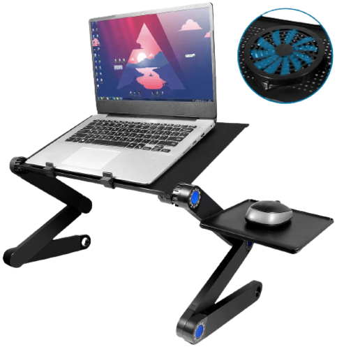 שולחן למחשב נייד עם מאווררים ומתקן לעכבר R22