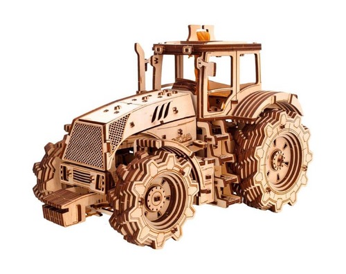 פאזל תלת מימדי מכני מעץ - טרקטור ECO-WOOD 