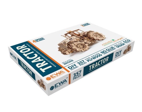 פאזל תלת מימדי מכני מעץ - טרקטור ECO-WOOD 
