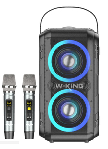 ‏בידורית קריוקי T9II +‎ 2 מיקרופונים אלחוטיים W-king