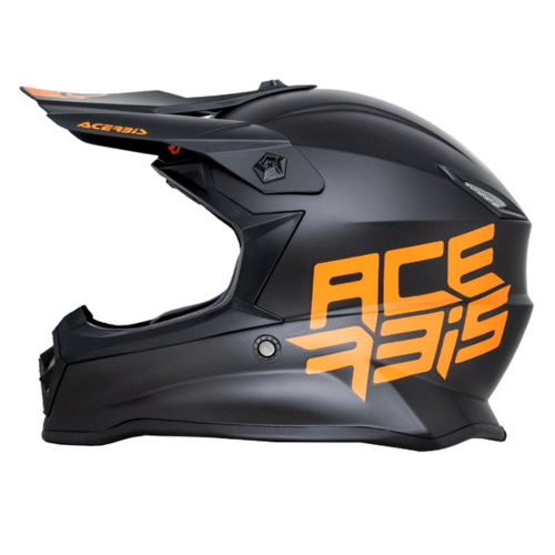 קסדת שטח ילדים ACERBIC IMPACT STEEL JUNIOR שחור\כתום
