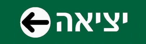 שלט יציאה 100 × 30 ס