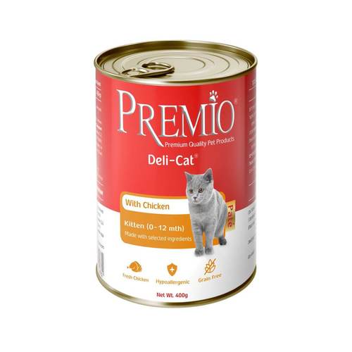 פרמיו שימורים לחתול בוגר עוף 400 גרם Premio Deli-Cat Adult Chicken