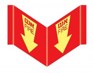 שלט פולט אור פנורמי אש FIRE 40 × 18 ס"מ
