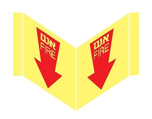 שלט פולט אור פנורמי אש FIRE 40 × 18 ס"מ