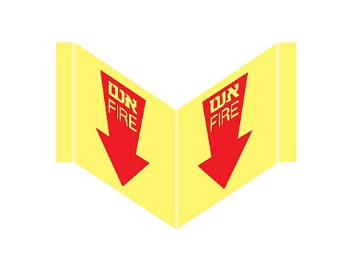 שלט פולט אור פנורמי אש FIRE 27 × 12 ס