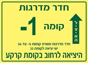 שלט פולט אור משרת קומות 40 × 30 ס"מ