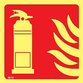 שלט פולט אור מטף + שריפה 12 × 12 ס