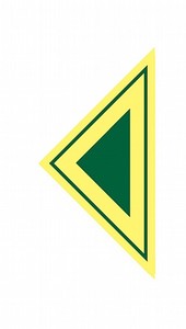 שלט פולט אור חץ משולש 7 × 14 ס"מ
