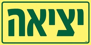 שלט פולט אור יציאה 30 × 15 ס"מ