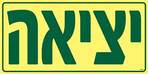 שלט פולט אור יציאה 40 × 20 ס