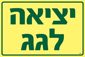 שלט פולט אור יציאה לחניון 30 × 20 ס"מ