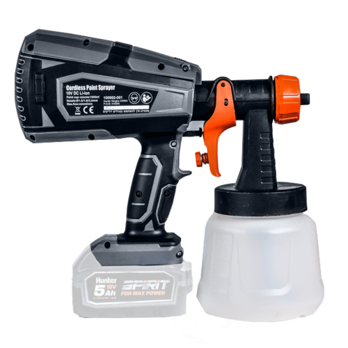 מרסס צבע נטען 18V + סוללה 4Ah ומטען 3A Hunter