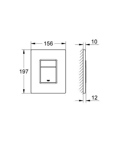 לחצן למיכל הדחה 38732000| GROHE – ניקל מבריק