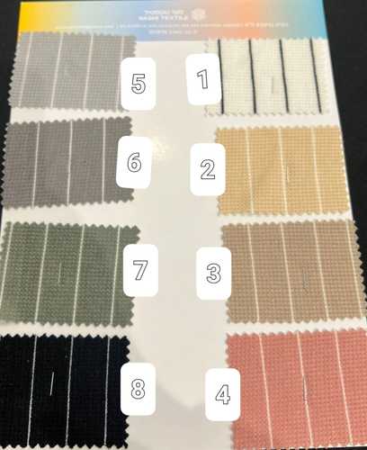 בד סריג וואפל צבע אפור בהיר פסים לבנים מס' 5