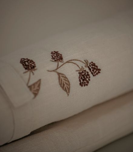 משטח החתלה עם מגן ראש לשידת החתלה מתערובת פשתן - פטל