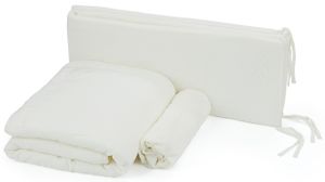 סט מצעים מעוצב 3 חלקים למיטת תינוק מתערובת פשתן - גן בוטני