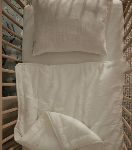 סט מצעים מעוצב 3 חלקים למיטת תינוק מתערובת פשתן - גן בוטני