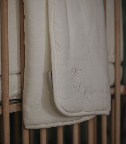 סט מצעים מעוצב 3 חלקים למיטת תינוק מתערובת פשתן - גן בוטני