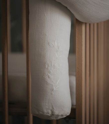 כרית נחשוש מעוצבת עם כיסוי ניתן להסרה מתערובת פשתן - גן בוטני