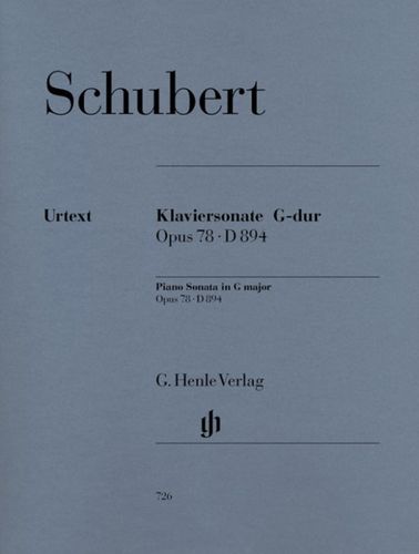 ספר תווים Schubert: Sonata for Piano G major op. 78 D 894