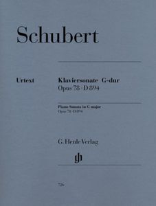 ספר תווים Schubert: Sonata for Piano G major op. 78 D 894