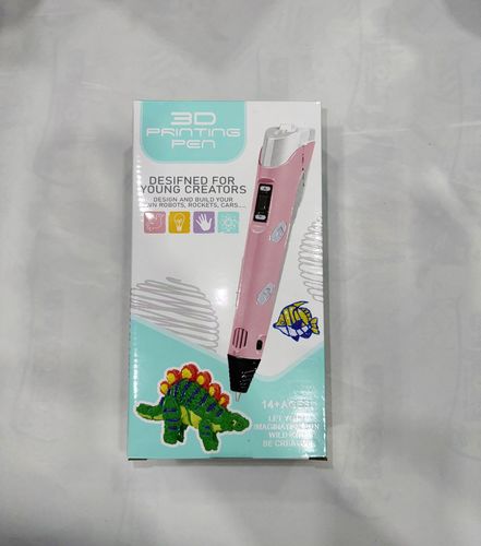 עט מדפיס ליצירות תלת מימד טעינה USB צבע ורוד
