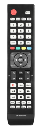 שלט תואם לטלוויזיה חכמה הייסנס דגם EN-32959HS HISENSE בצבע שחור.