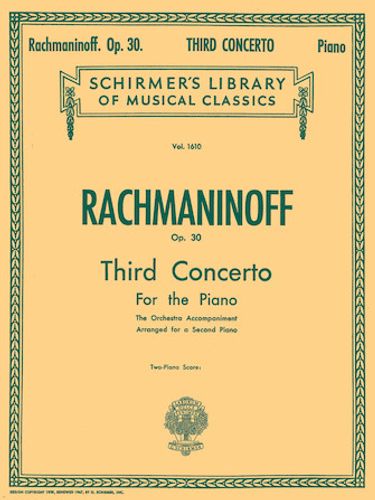 ספר תווים Rachmaninoff: Concerto No. 3 in D Minor, Op. 30