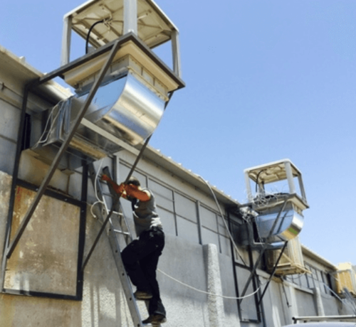 מצנן אוויר תעשייתי קובייה פתח תחתון