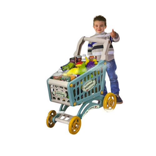 עגלת קניות עם מוצרי סופר