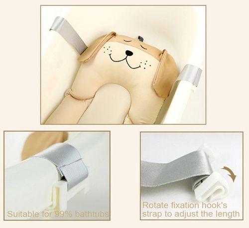 צף-קל - כרית אמבטיה לתינוק רצועות אבטחה - לבן פנדה