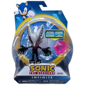בובת מטאל אנפנטי סוניק אדום אפור  11 ס"מ - SONIC THE HEDGEHOG INFINITE