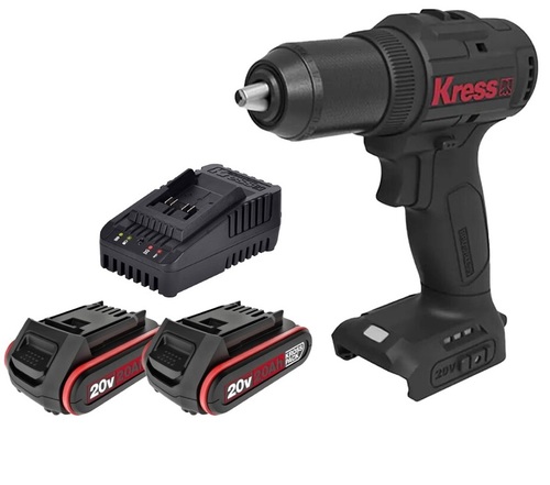מברגה מקדחה נטענת KU211.9 20V כולל 2 סוללות 2.0Ah מבית KRASS 