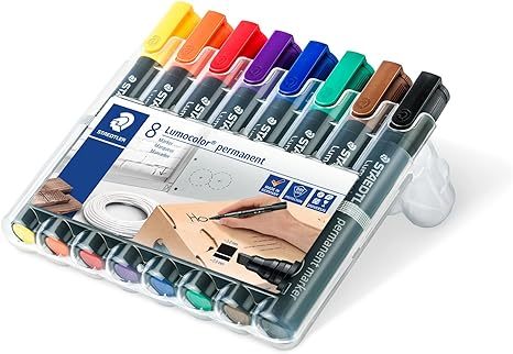 סט 8 לורדים צבעוניים LUMOCOR PERMANENT MARKER