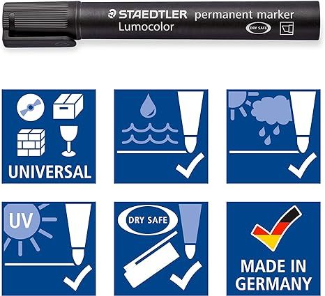 סט 8 לורדים צבעוניים LUMOCOR PERMANENT MARKER