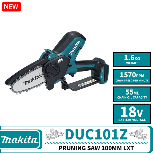 משור שרשרת 18V מיני ללא פחמים DUC101 - גוף בלבד MAKITA
