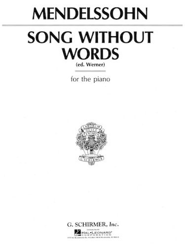 ספר תווים Mendelssohn: Song Without Words D Major Op 109