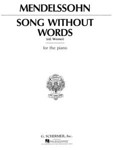 ספר תווים Mendelssohn: Song Without Words D Major Op 109