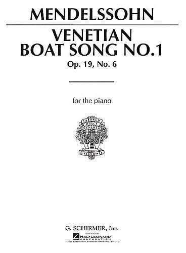 ספר תווים Mendelssohn: Venetian Boat Song no.1 op.19,6 for piano