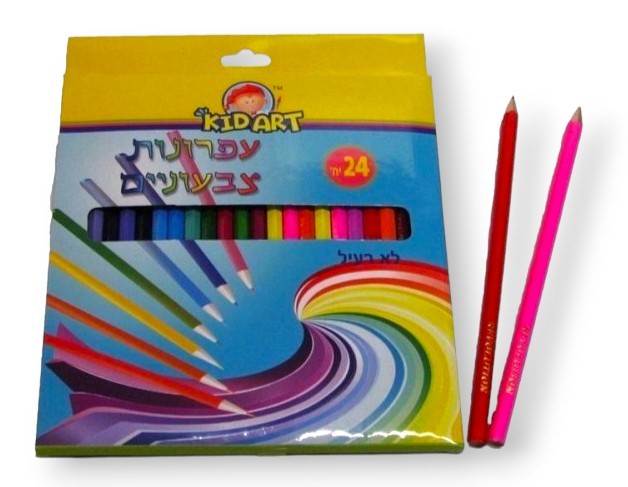 מארז 24 צבעי עפרון קיד-ארט