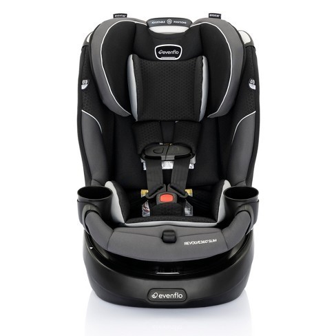 כיסא בטיחות מסתובב צר במיוחד רבולב Revolve 360 Slim - שחור/אפור Obsidian Black Evenflo