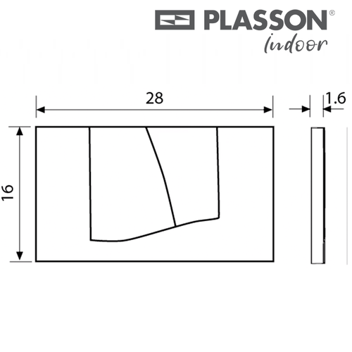 לחצן ניאגרה סמויה ניקל מבריק | פלסאון PLASSON | דגם קורל