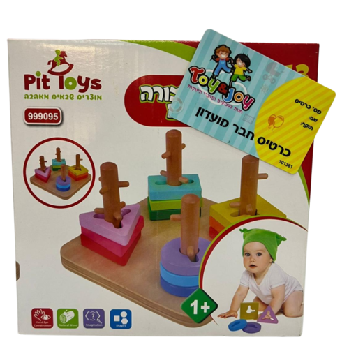 השחלת צורה בסיבוב מעץ