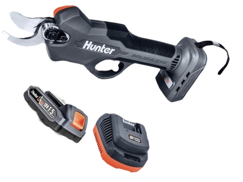 מזמרה חשמלית נטענת 18V עם סוללה 2.0ah + מטען HUNTER