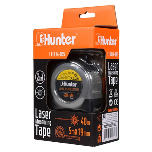 מטר לייזר דיגיטלי משולב 2IN1 תוצרת HUNTER